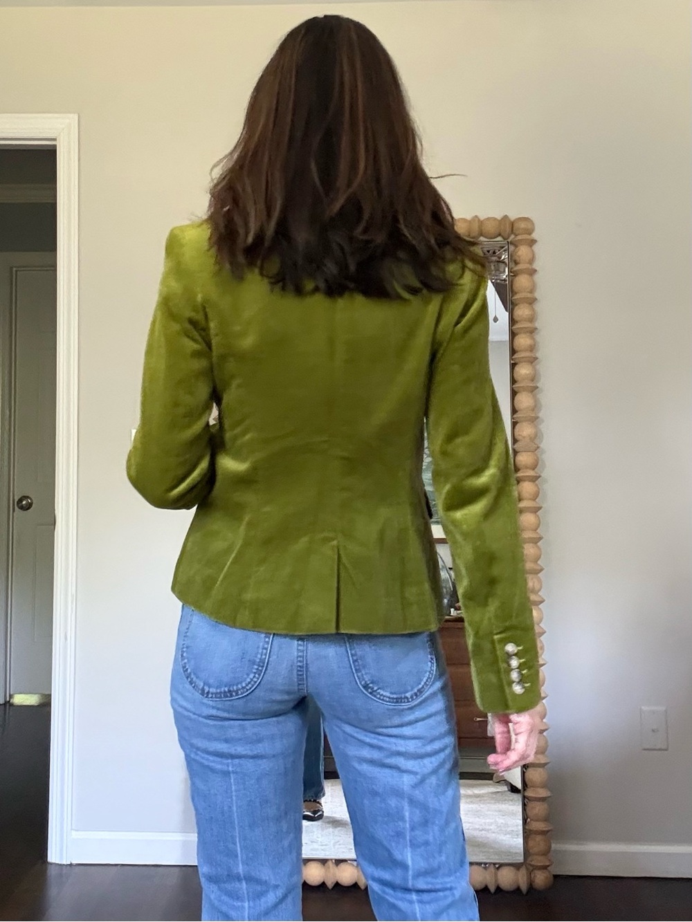 Chaiken Moss Green Velvet Blazer - Picture 3 of 12